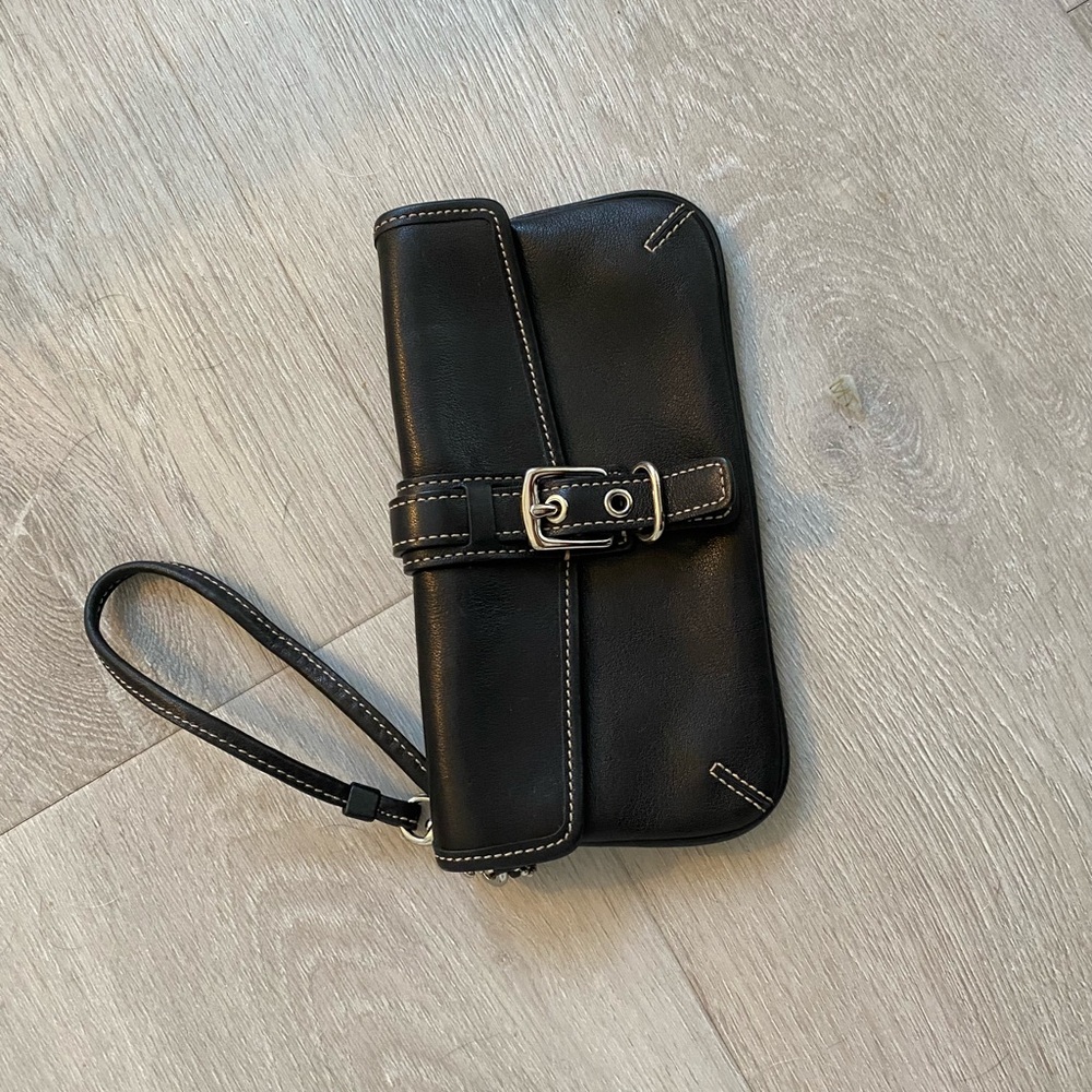 AUTHENTIC VINTAGE COACH LEATHER WRIST BAG CIRCA 2002